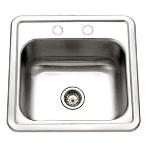Alternate Image for Houzer 15" Stainless Steel Topmount Bar/Prep Sink, 1515-6BS-1
