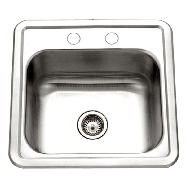 Houzer 15" Stainless Steel Topmount Bar/Prep Sink, 1515-6BS-1