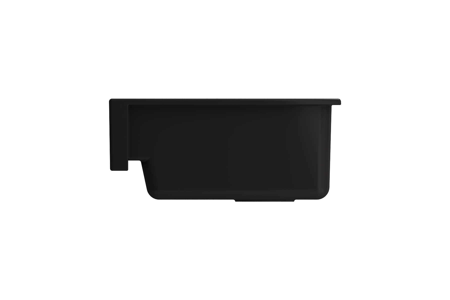BOCCHI Nuova 34" Fireclay Retrofit Farmhouse Sink with Accessories, Matte Black, 1551-004-0120