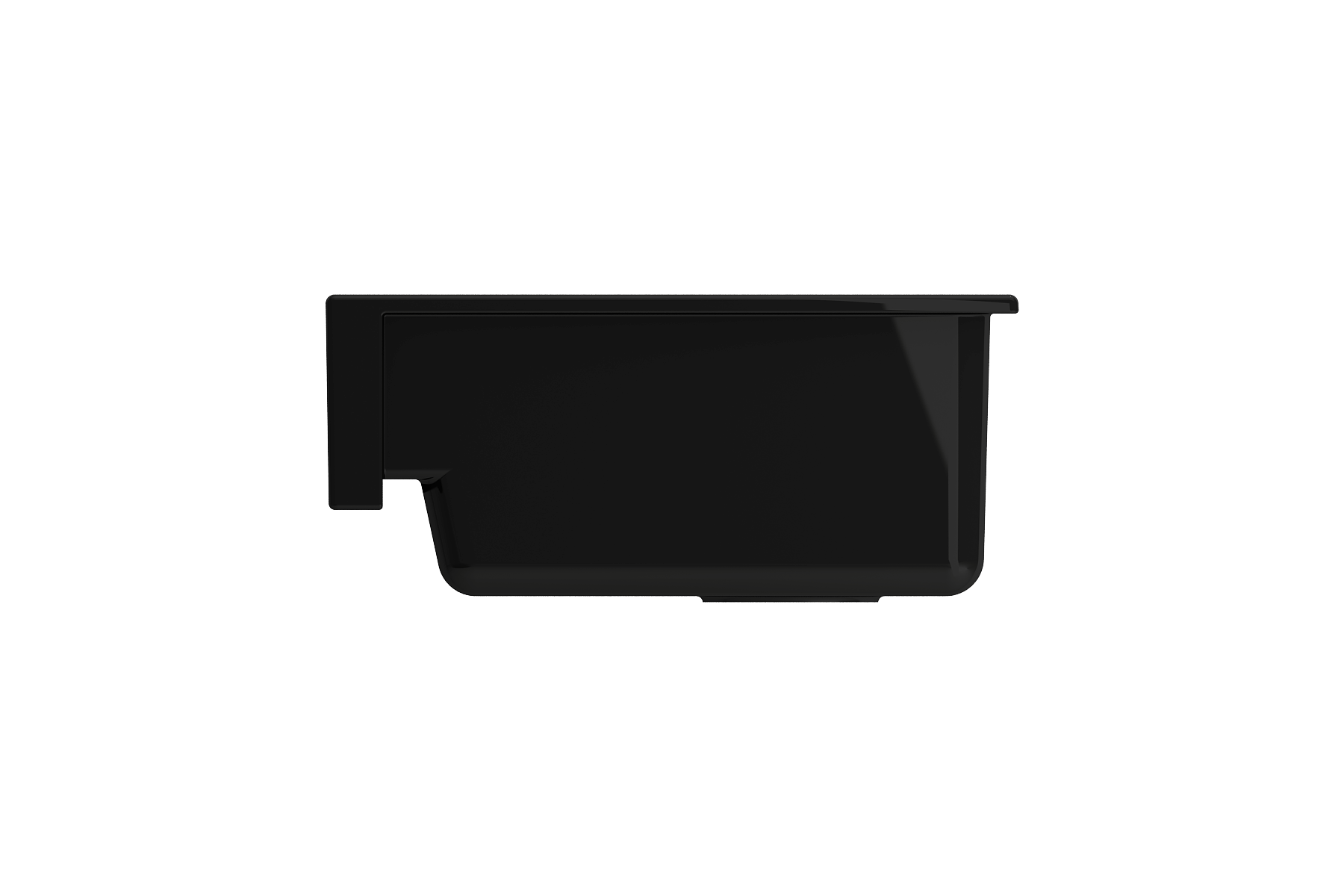 BOCCHI Nuova 34" Fireclay Retrofit Farmhouse Sink with Accessories, Black, 1551-005-0120