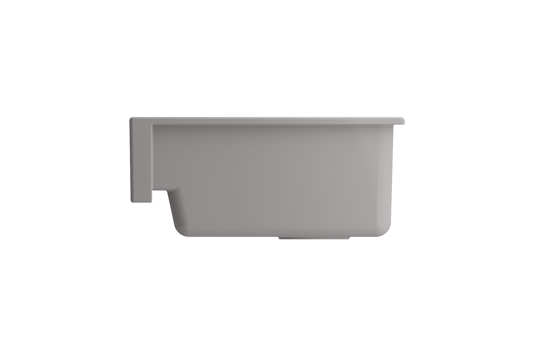 BOCCHI Nuova 34" Fireclay Retrofit Farmhouse Sink with Accessories, Matte Gray, 1551-006-0120