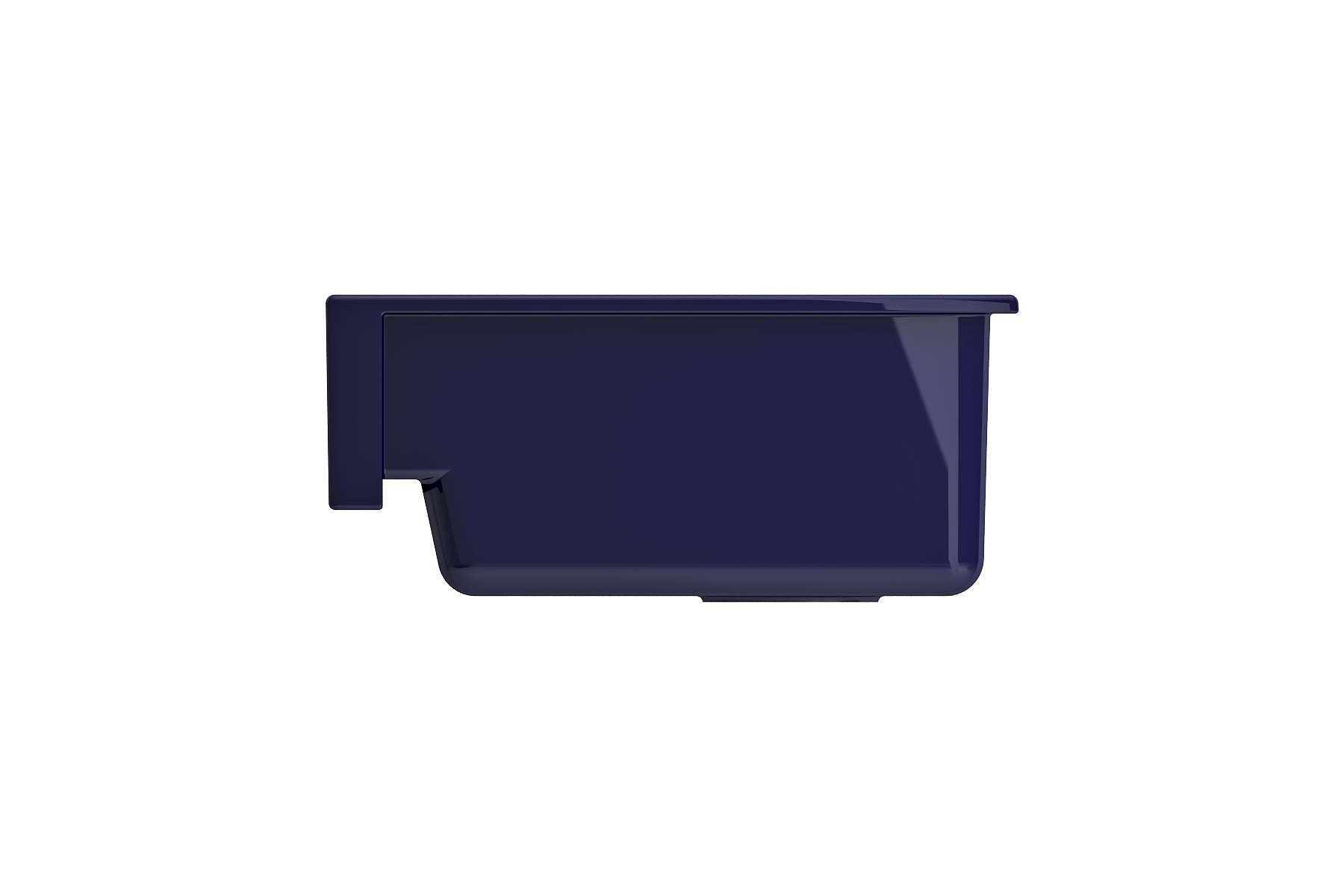 BOCCHI Nuova 34" Fireclay Retrofit Farmhouse Sink with Accessories, Sapphire Blue, 1551-010-0120