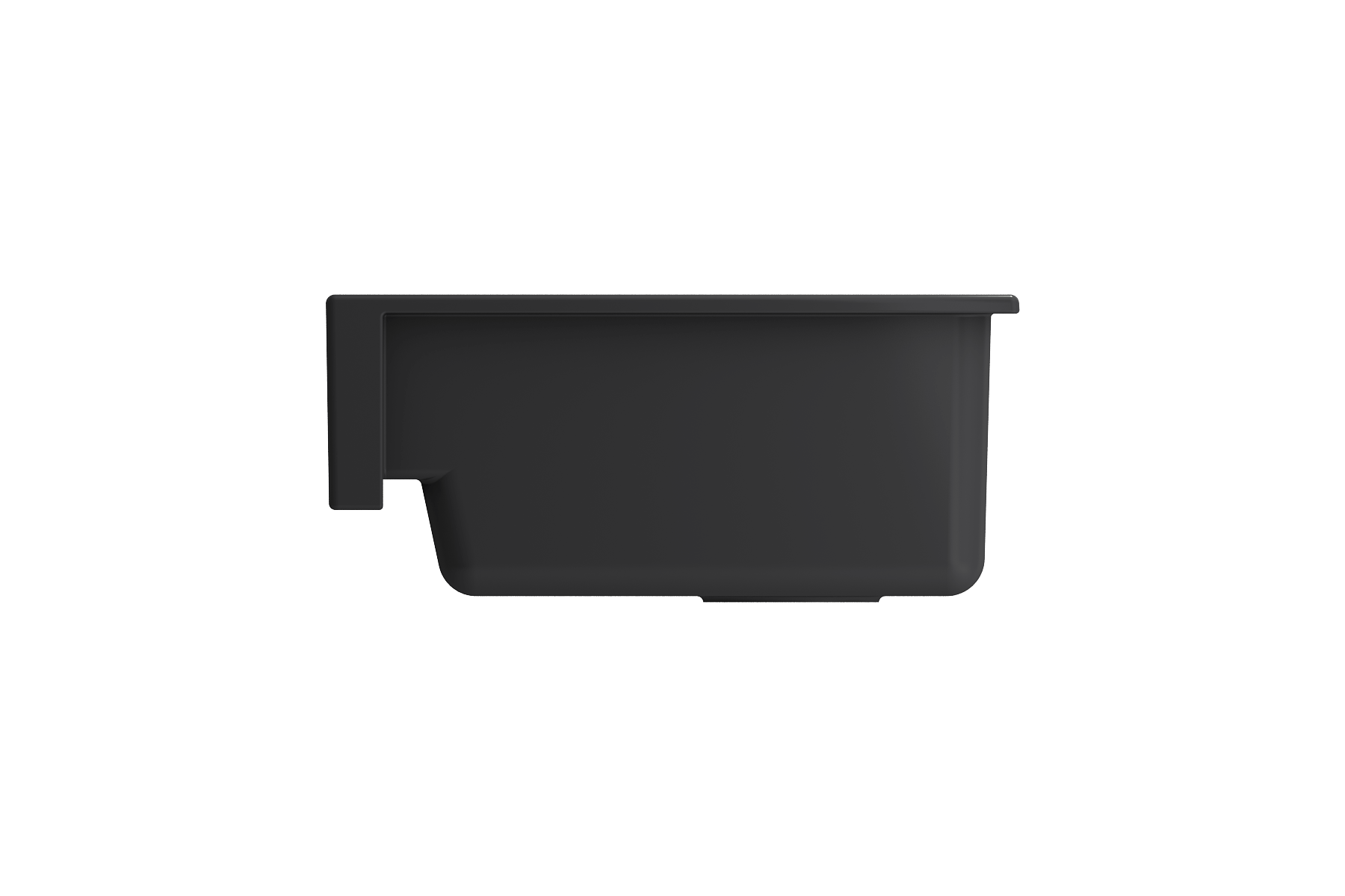 BOCCHI Nuova 34" Fireclay Retrofit Farmhouse Sink with Accessories, Matte Dark Gray, 1551-020-0120