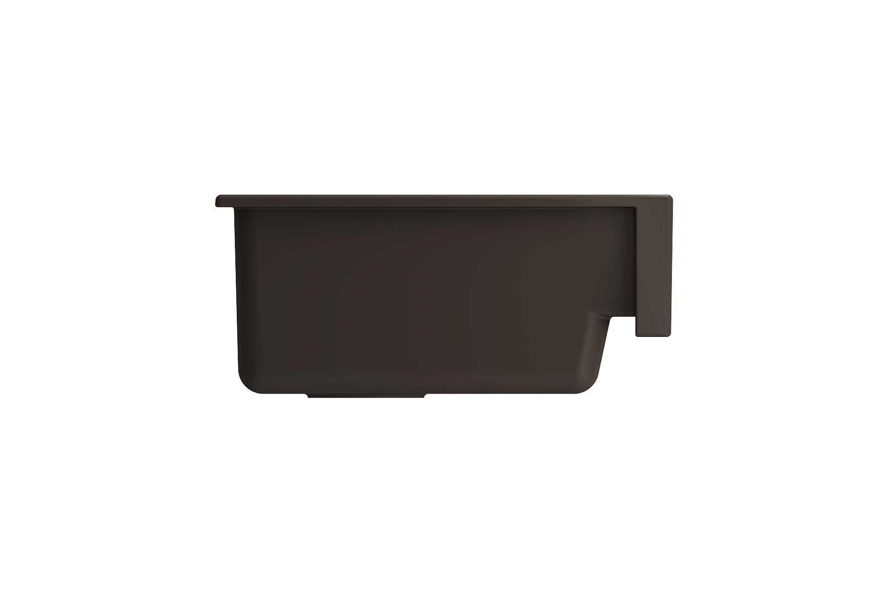 BOCCHI Nuova 34" Fireclay Retrofit Farmhouse Sink with Accessories, Matte Brown, 1551-025-0120
