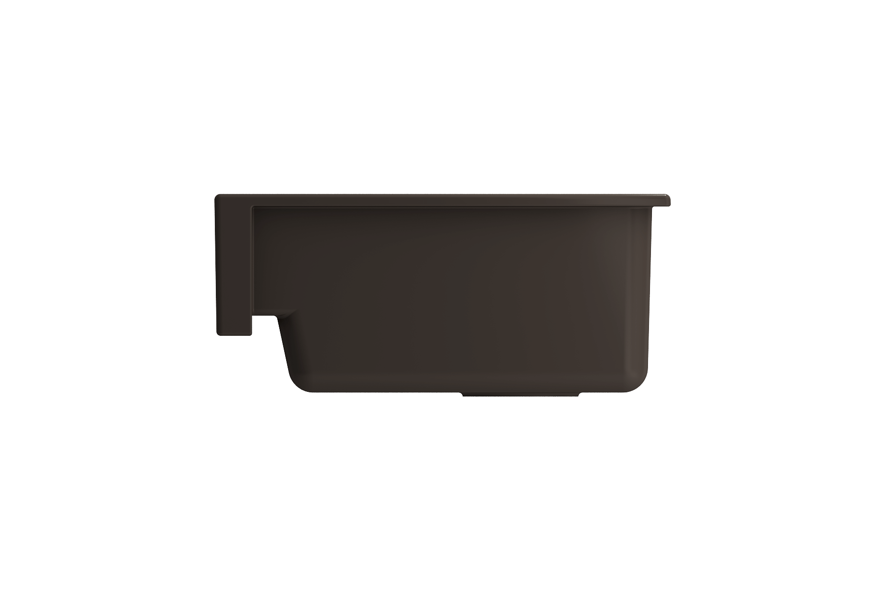 BOCCHI Nuova 34" Fireclay Retrofit Farmhouse Sink with Accessories, Matte Brown, 1551-025-0120