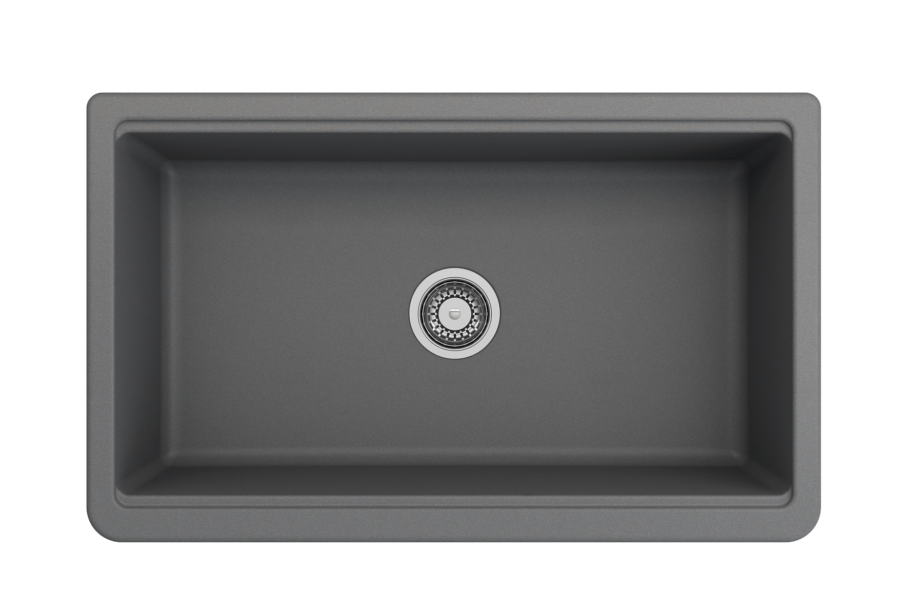 BOCCHI Arona 33" Composite Granite Workstation Farmhouse Sink with Accessories, Concrete Gray, 1600-506-0120