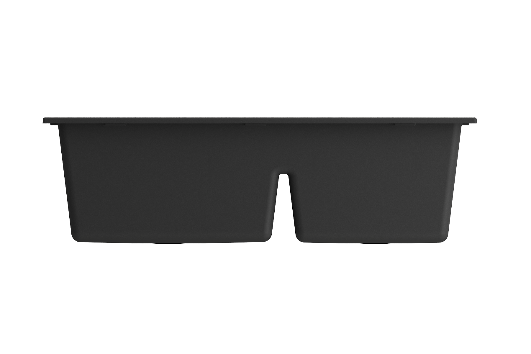 BOCCHI Campino Duo 33" Dual Mount Composite Granite Kitchen Sink, 60/40 Double Bowl, Matte Black, 1602-504-0126