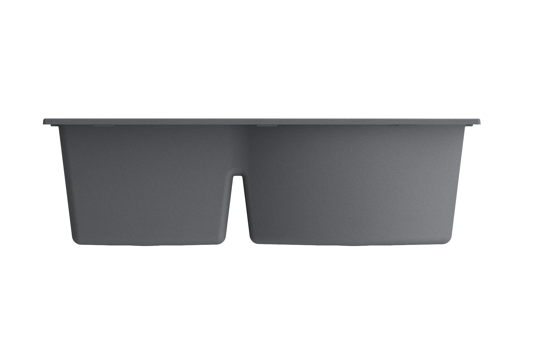 BOCCHI Campino Duo 33" Dual Mount Composite Granite Kitchen Sink, 60/40 Double Bowl, Concrete Gray, 1602-506-0126