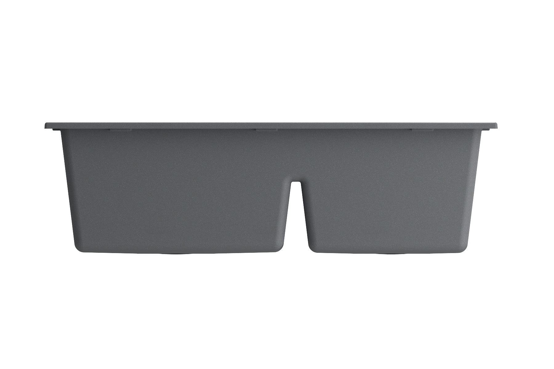 BOCCHI Campino Duo 33" Dual Mount Composite Granite Kitchen Sink, 60/40 Double Bowl, Concrete Gray, 1602-506-0126