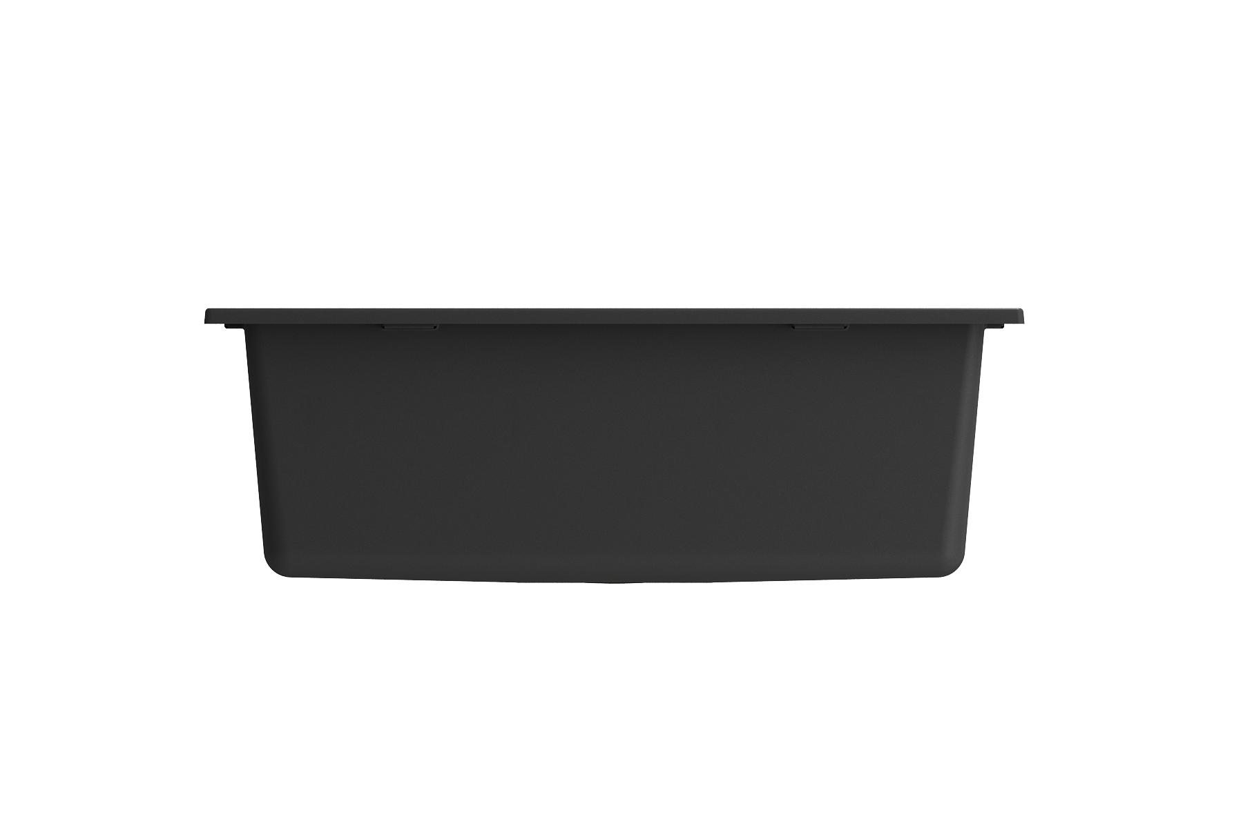 BOCCHI Campino Uno 24" Dual Mount Composite Granite Kitchen Sink, Matte Black, 1606-504-0126