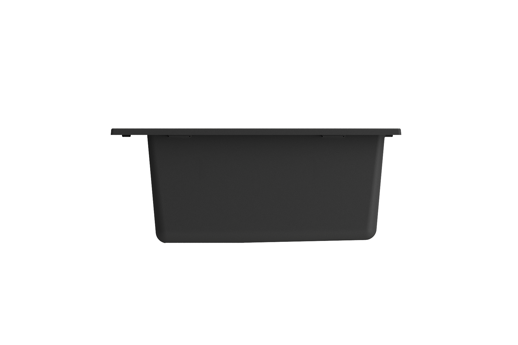 BOCCHI Campino Uno 24" Dual Mount Composite Granite Kitchen Sink, Matte Black, 1606-504-0126