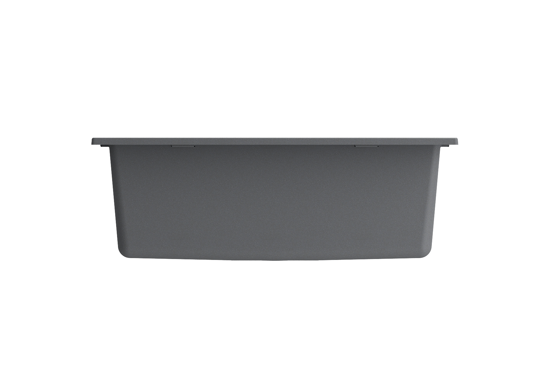 BOCCHI Campino Uno 24" Dual Mount Composite Granite Kitchen Sink, Concrete Gray, 1606-506-0126