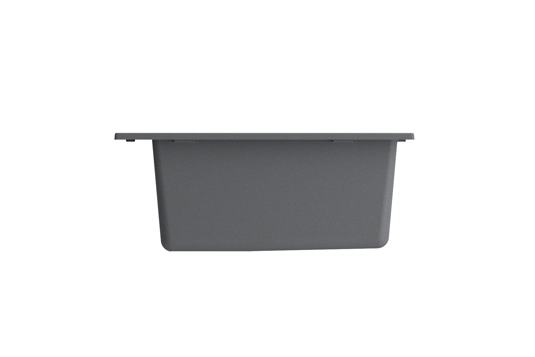 BOCCHI Campino Uno 24" Dual Mount Composite Granite Kitchen Sink, Concrete Gray, 1606-506-0126