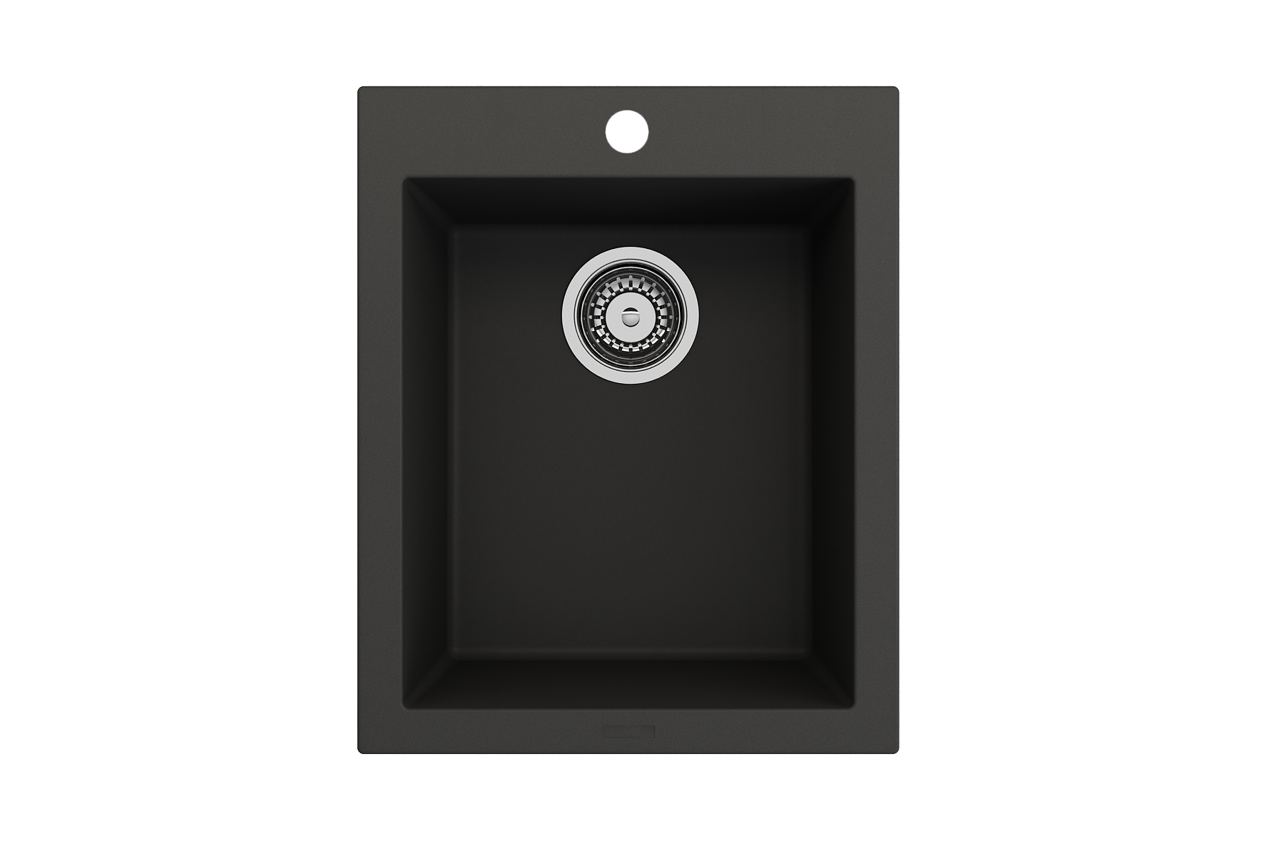 BOCCHI Campino Uno 16" Rectangle Composite Granite Bar/Prep Sink, Matte Black, 1608-504-0126