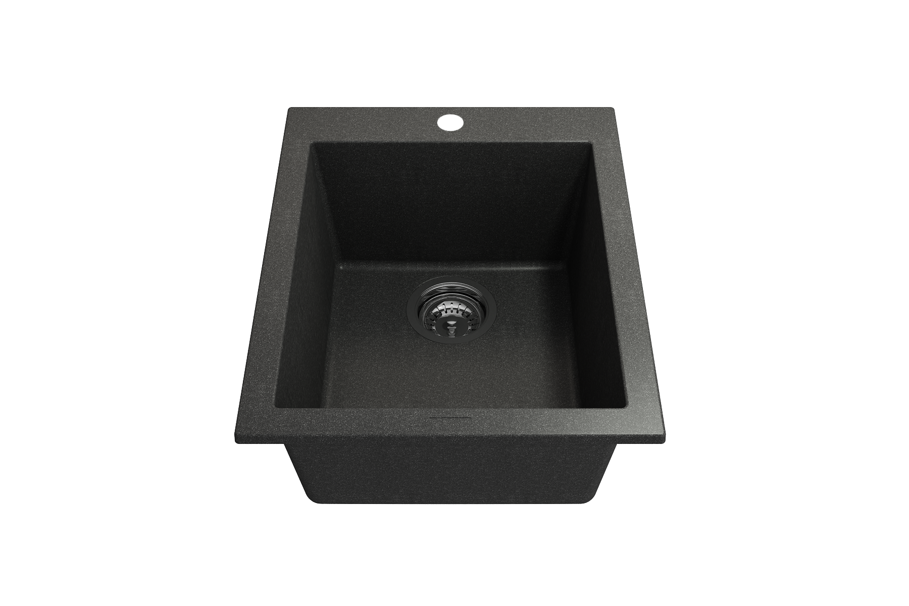 BOCCHI Campino Uno 16" Rectangle Composite Granite Bar/Prep Sink, Metallic Black, 1608-505-0126