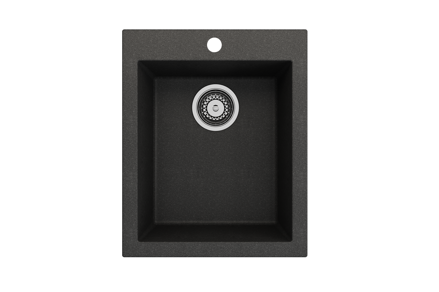 BOCCHI Campino Uno 16" Rectangle Composite Granite Bar/Prep Sink, Metallic Black, 1608-505-0126