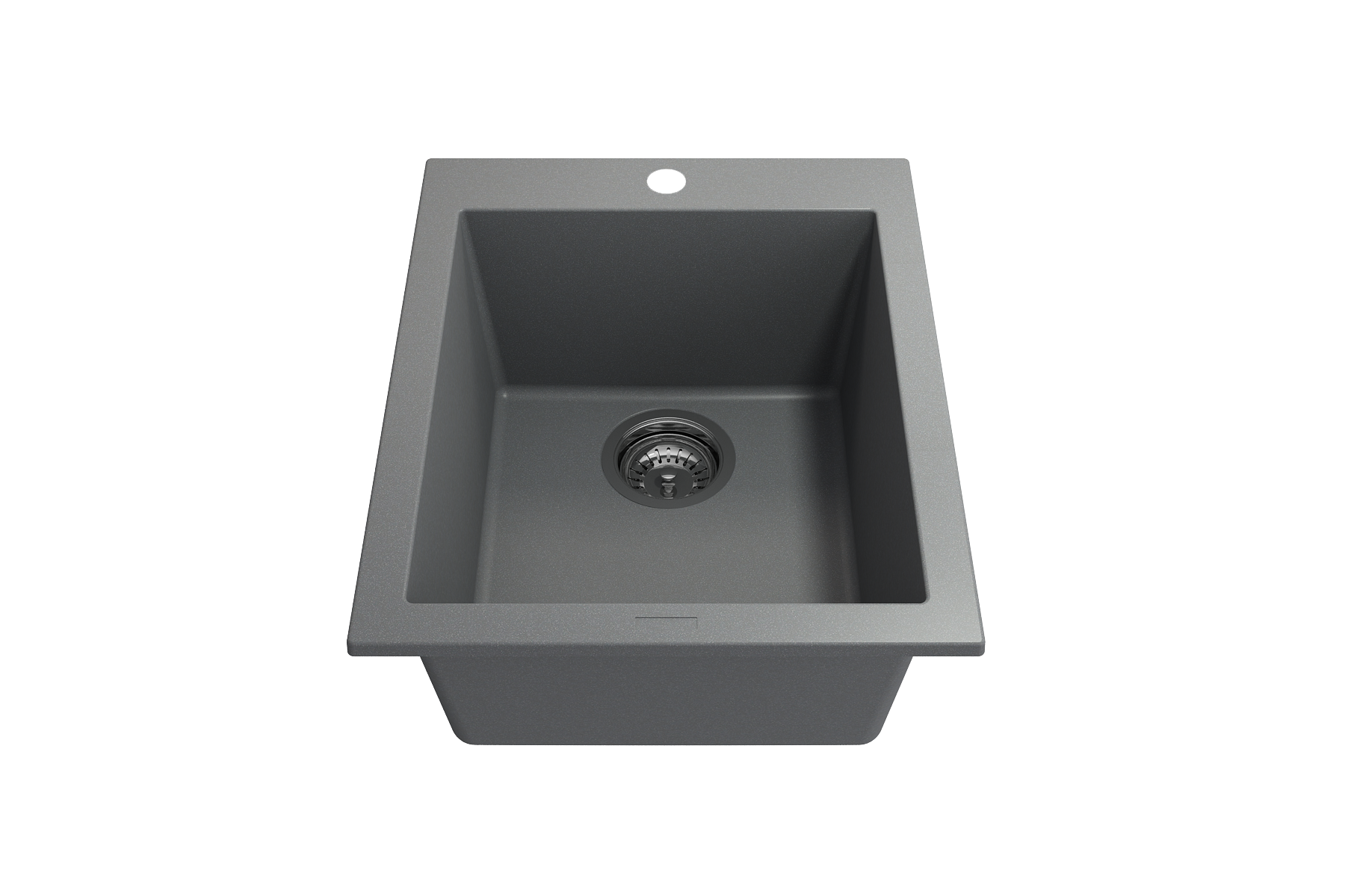 BOCCHI Campino Uno 16" Rectangle Composite Granite Bar/Prep Sink, Concrete Gray, 1608-506-0126