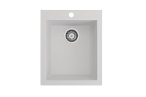 Alternate Image for BOCCHI Campino Uno 16" Rectangle Granite Bar/Prep Sink with Accessories, Milk White, 1608-507-0126