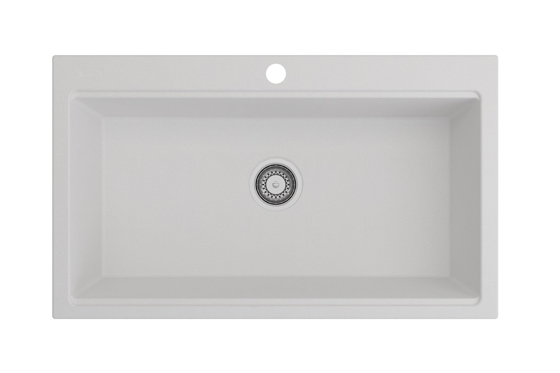 BOCCHI Baveno Lux 34" Dual Mount Granite Workstation Kitchen Sink Kit with Accessories, Milk White, 1616-507-0126