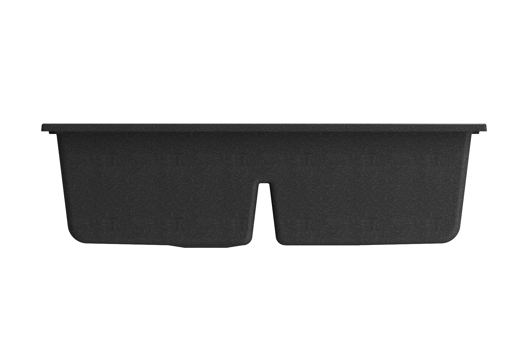 BOCCHI Baveno Lux 34" Undermount Granite Workstation Kitchen Sink Kit with Accessories, 50/50 Double Bowl, Metallic Black, 1618-505-0126