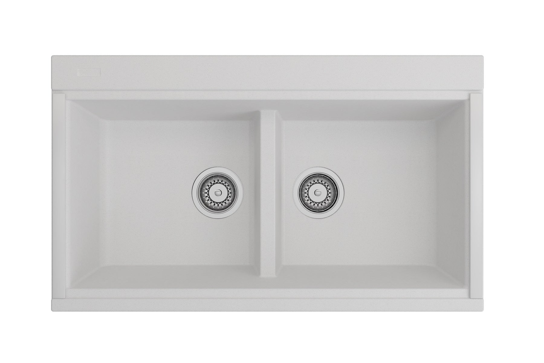 BOCCHI Baveno Lux 34" Undermount Granite Workstation Kitchen Sink Kit with Accessories, 50/50 Double Bowl, Milk White, 1618-507-0126