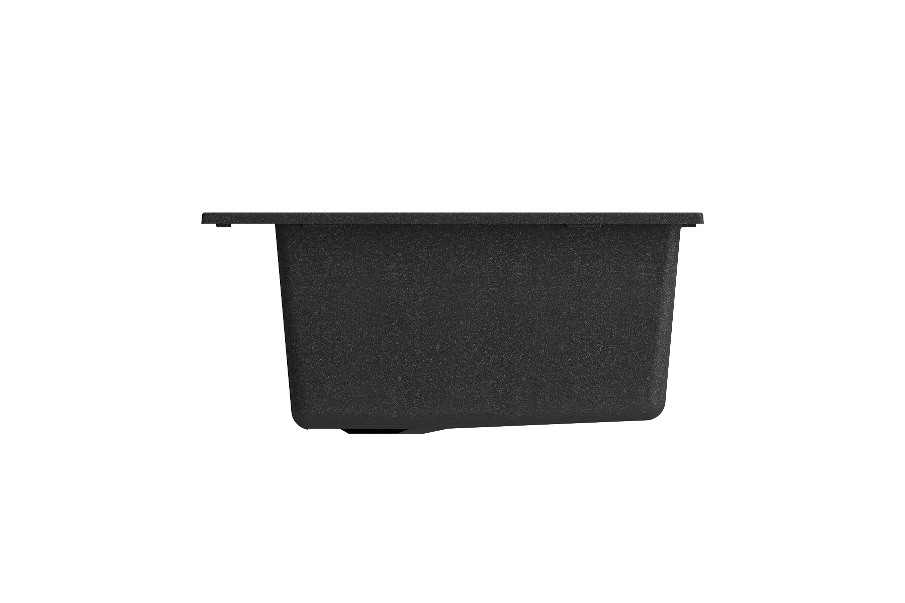 BOCCHI Campino Uno 27" Dual Mount Granite Kitchen Sink Kit, Metallic Black, 1634-505-0126