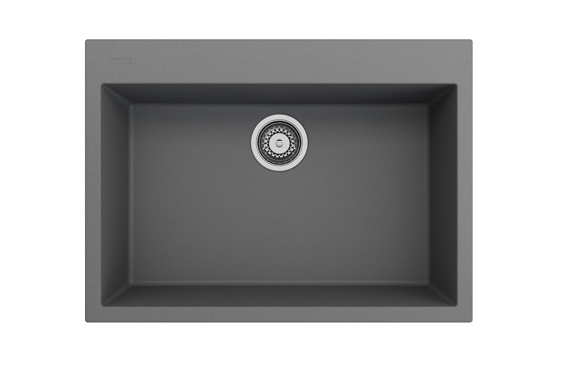 BOCCHI Campino Uno 27" Dual Mount Granite Kitchen Sink Kit, Concrete Gray, 1634-506-0126