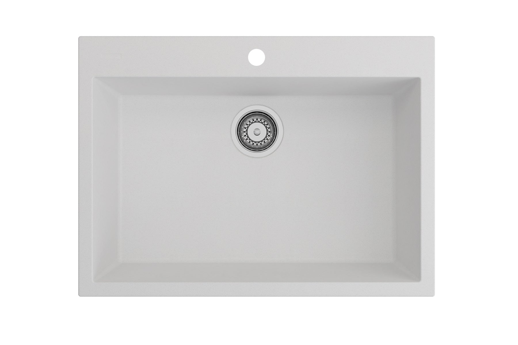 BOCCHI Campino Uno 27" Dual Mount Granite Kitchen Sink Kit, Milk White, 1634-507-0126