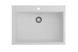 Alternate Image for BOCCHI Campino Uno 27" Dual Mount Granite Kitchen Sink Kit, Milk White, 1634-507-0126