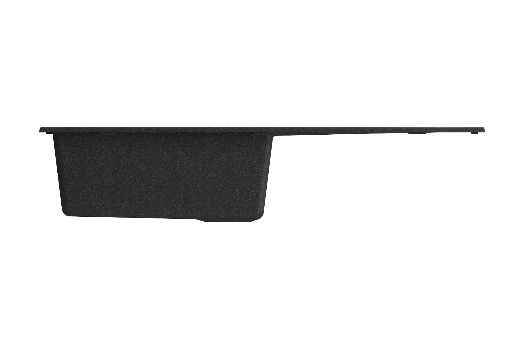 BOCCHI Levanzo 39" Dual Mount Granite Kitchen Sink Kit, Metallic Black, Includes Drainboard, 1635-505-0120