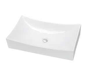Alternate Image for Dawn 26" Ceramic Vessel Sink, White, Rectangle, CASN148000