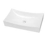 Dawn 26" Ceramic Vessel Sink, White, Rectangle, CASN148000
