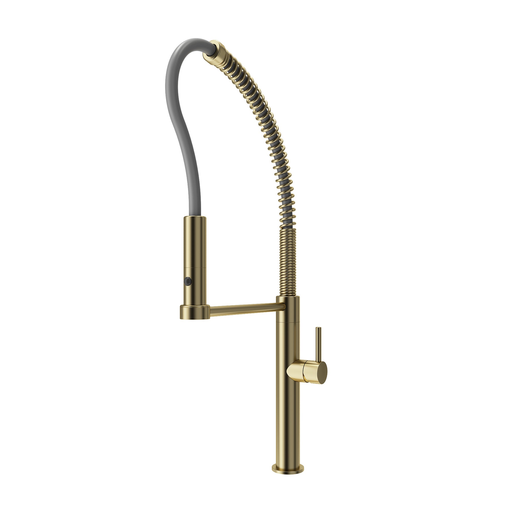 BOCCHI Baveno Pro 1.75 GPM 90 Degree Forward Brass Kitchen Faucet, Professional, Goose Neck, Brushed Gold, 2027 0001 BG