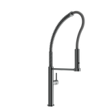 BOCCHI Baveno Pro 1.75 GPM 90 Degree Forward Brass Kitchen Faucet, Professional, Goose Neck, Gun Metal, 2027 0001 GM