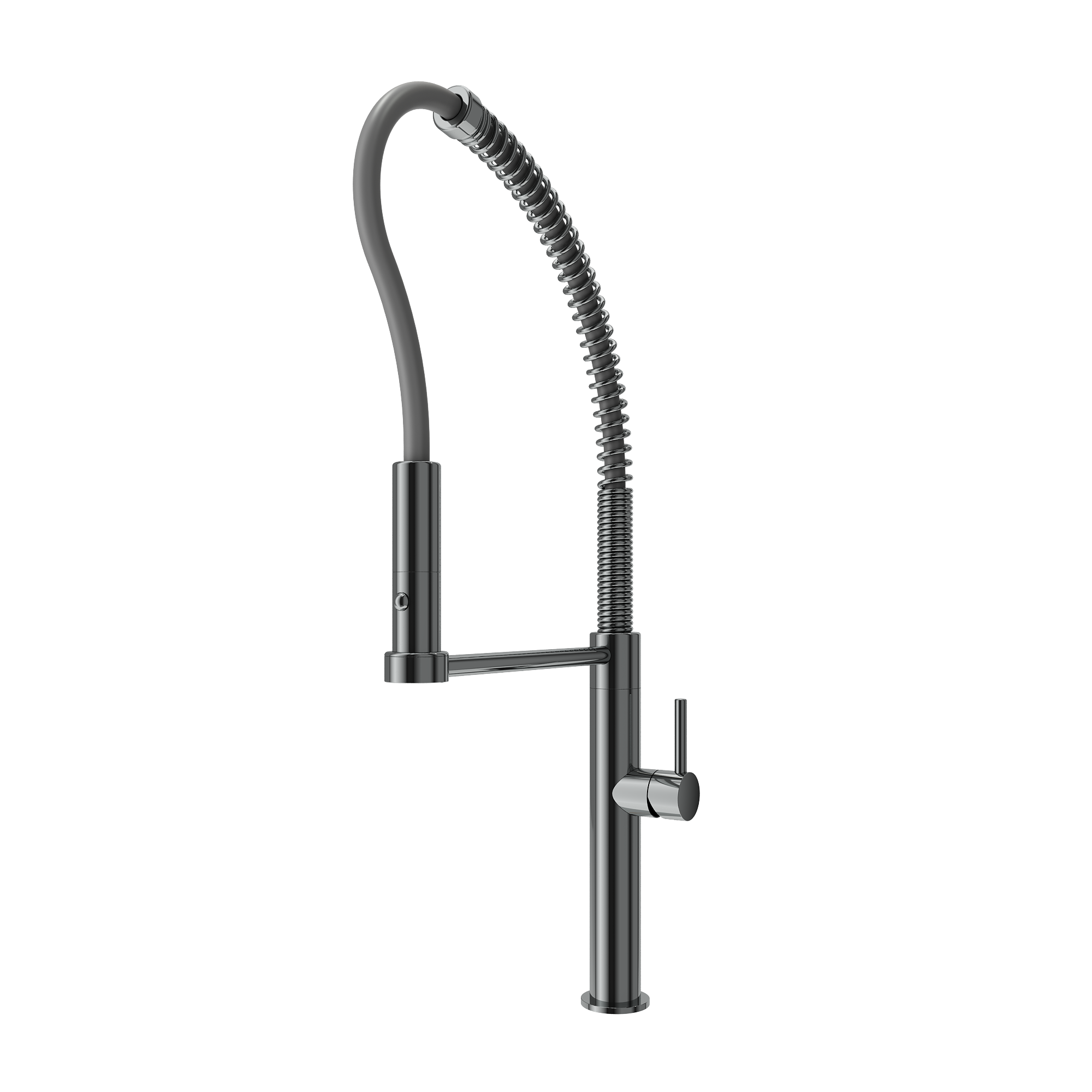 BOCCHI Baveno Pro 1.75 GPM 90 Degree Forward Brass Kitchen Faucet, Professional, Goose Neck, Gun Metal, 2027 0001 GM