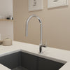 BOCCHI Baveno Duo 1.75 GPM 90 Degree Forward Brass Kitchen Faucet, Chrome, 2028 0001 CH