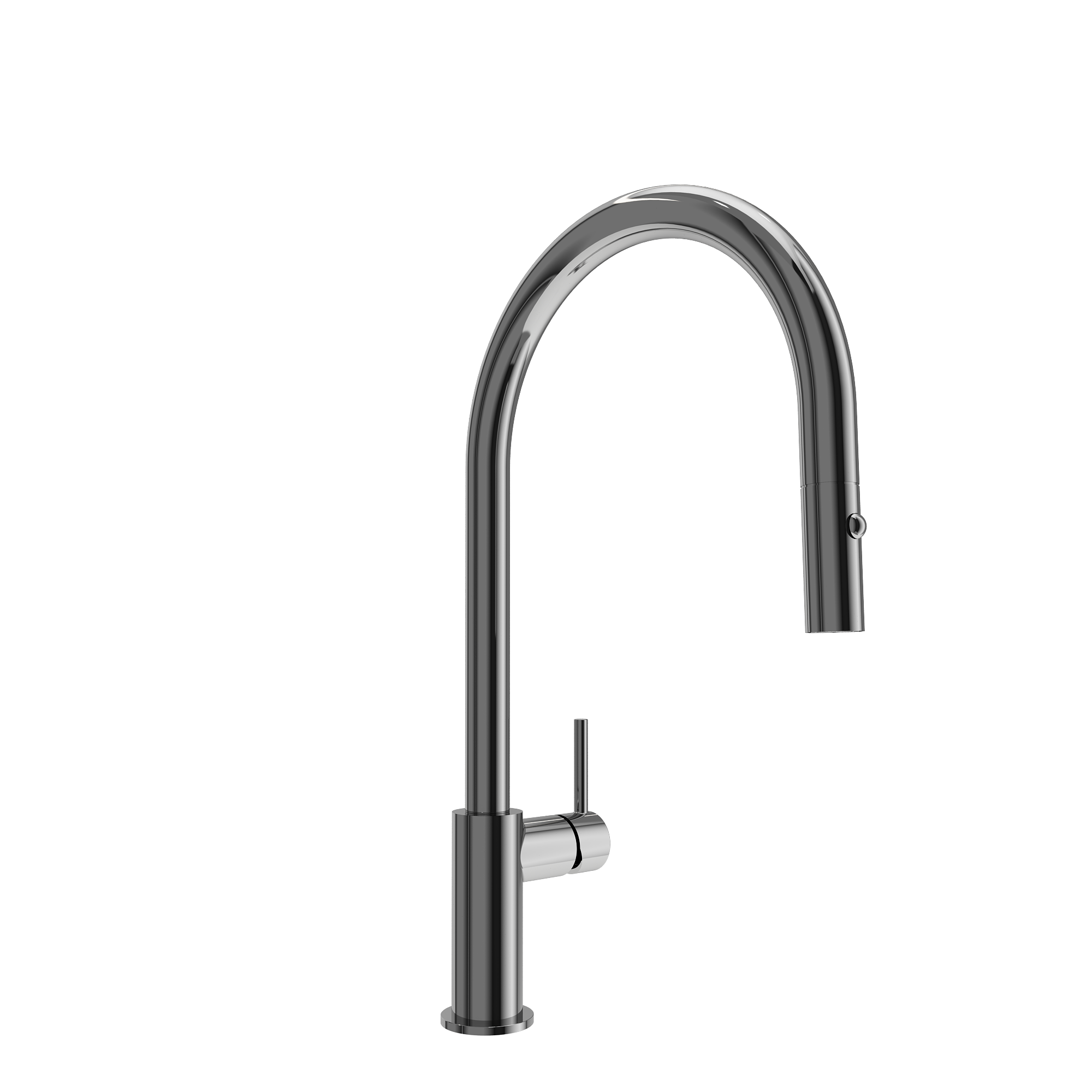 BOCCHI Baveno Duo 1.75 GPM 90 Degree Forward Brass Kitchen Faucet, Gun Metal, 2028 0001 GM