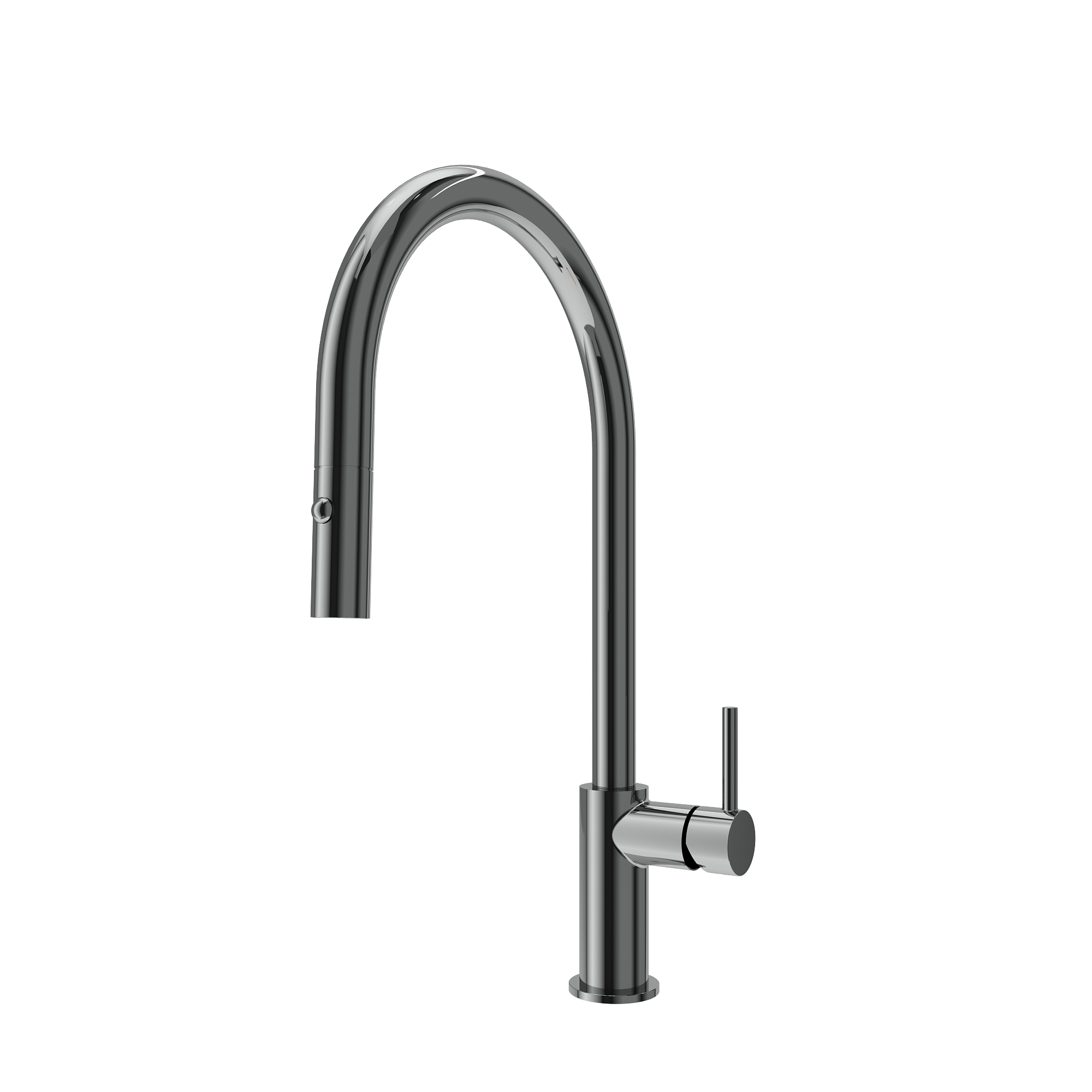 BOCCHI Baveno Duo 1.75 GPM 90 Degree Forward Brass Kitchen Faucet, Gun Metal, 2028 0001 GM