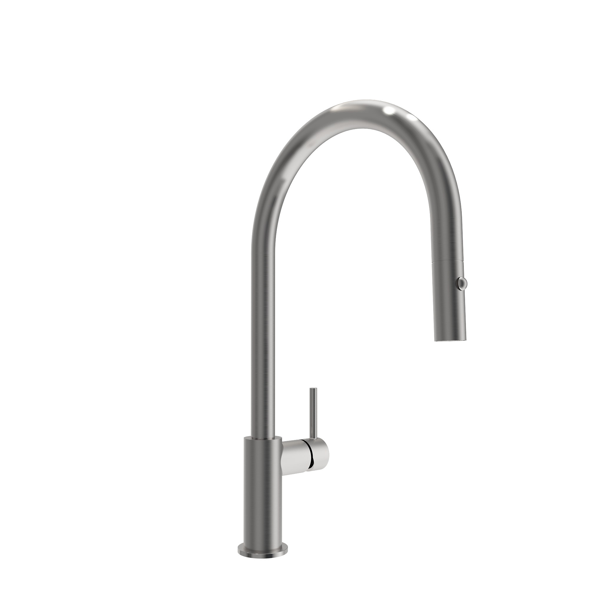 BOCCHI Baveno Duo 1.75 GPM 90 Degree Forward Brass Kitchen Faucet, Stainless Steel, 2028 0001 SS