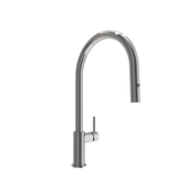 BOCCHI Baveno Duo 1.75 GPM 90 Degree Forward Brass Kitchen Faucet, Stainless Steel, 2028 0001 SS