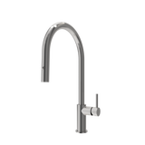 BOCCHI Baveno Duo 1.75 GPM 90 Degree Forward Brass Kitchen Faucet, Stainless Steel, 2028 0001 SS