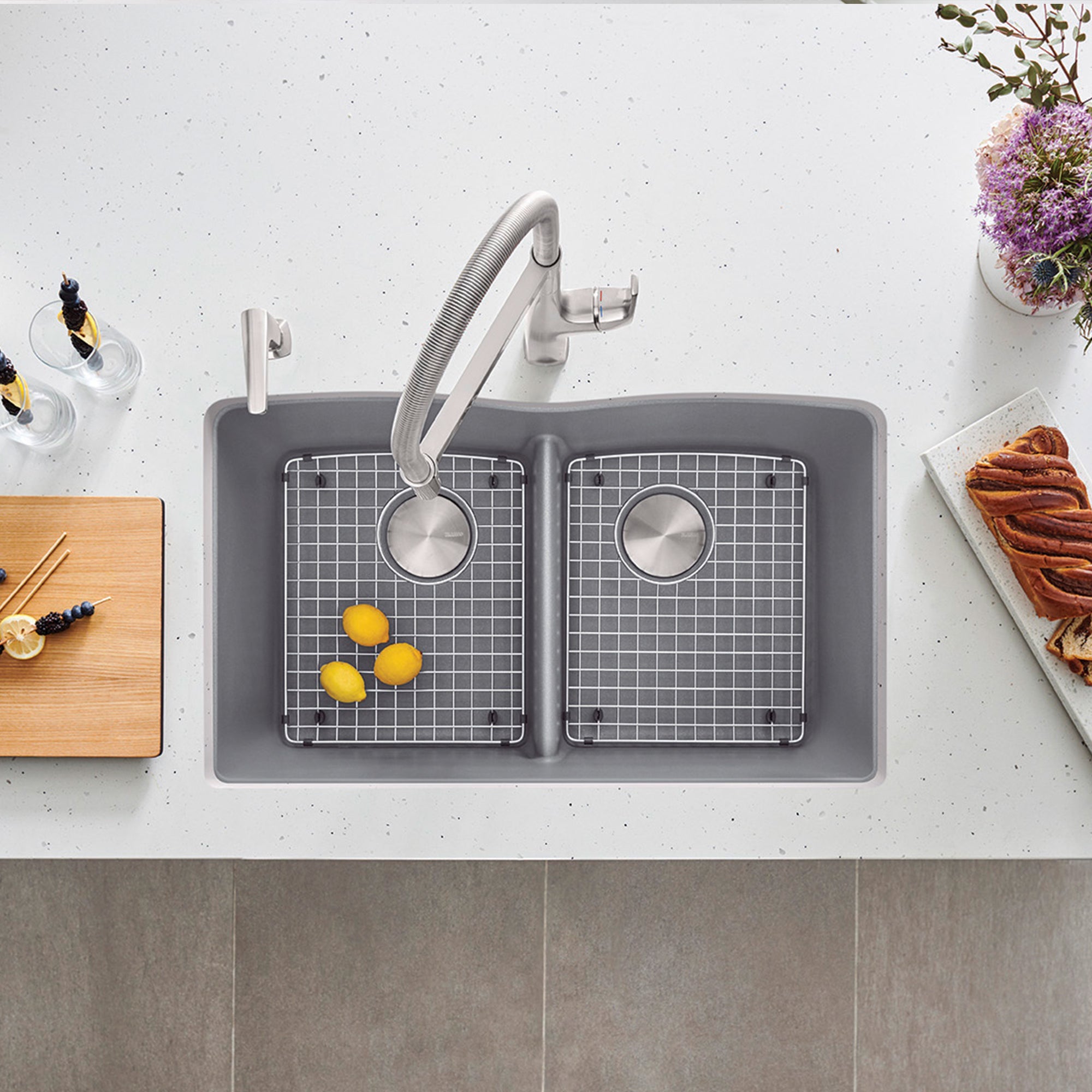 Blanco Stainless Steel Sink Grid (Diamond Double Right Bowl), 221009