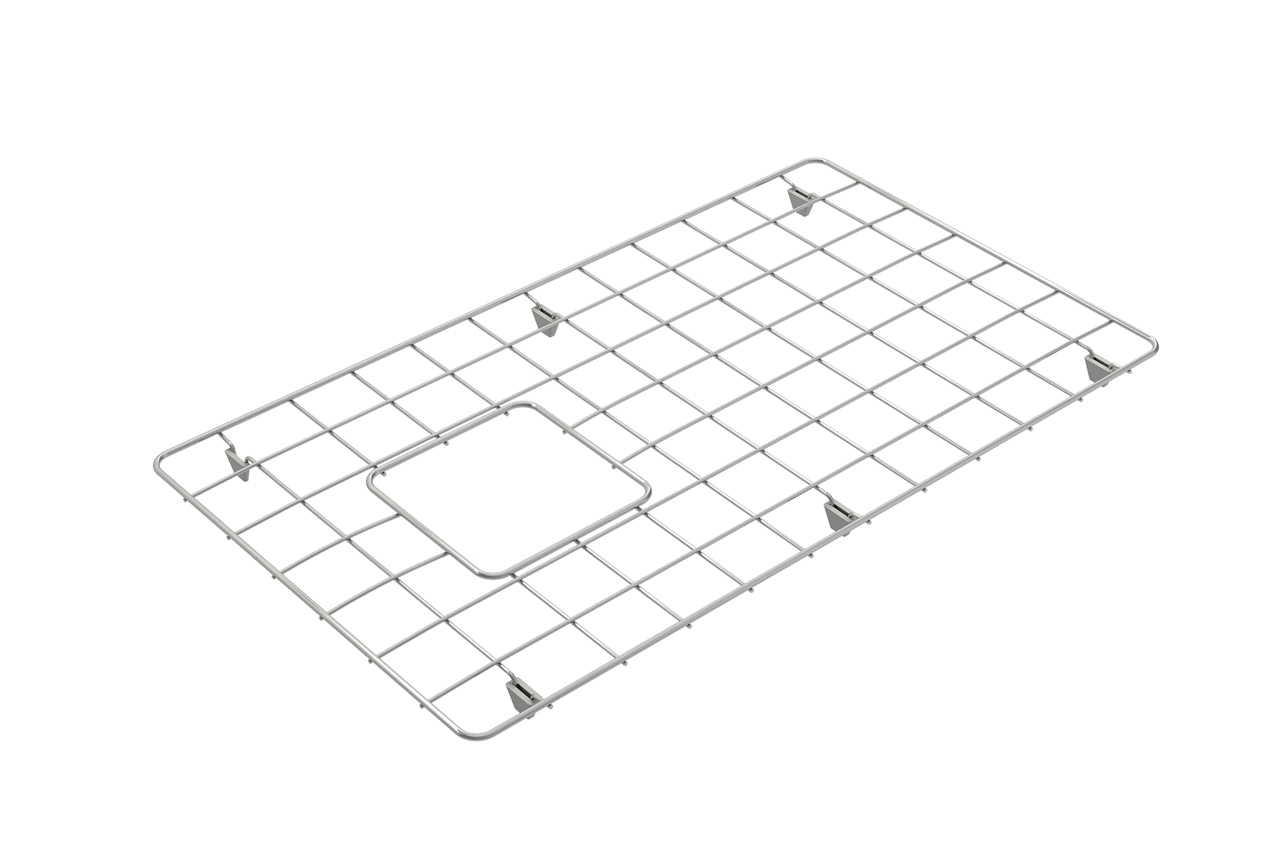 BOCCHI Stainless Steel Sink Grid for 30 in. 1344 Farmhouse Apron Front Fireclay Single Bowl Kitchen Sinks, 2300 0003