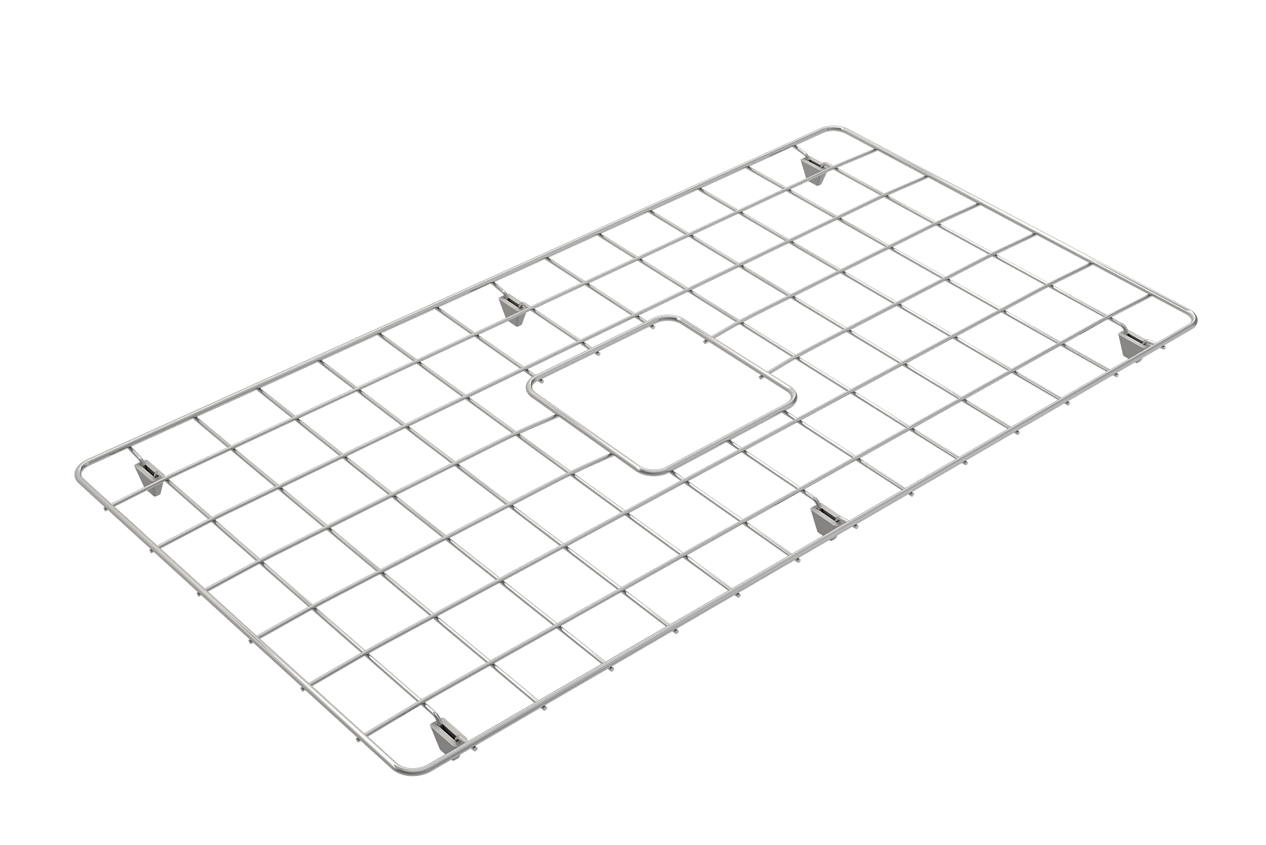 BOCCHI Stainless Steel Sink Grid for 33 in. Farmhouse Apron Front Fireclay Single Bowl Kitchen Sinks, 2300 0004