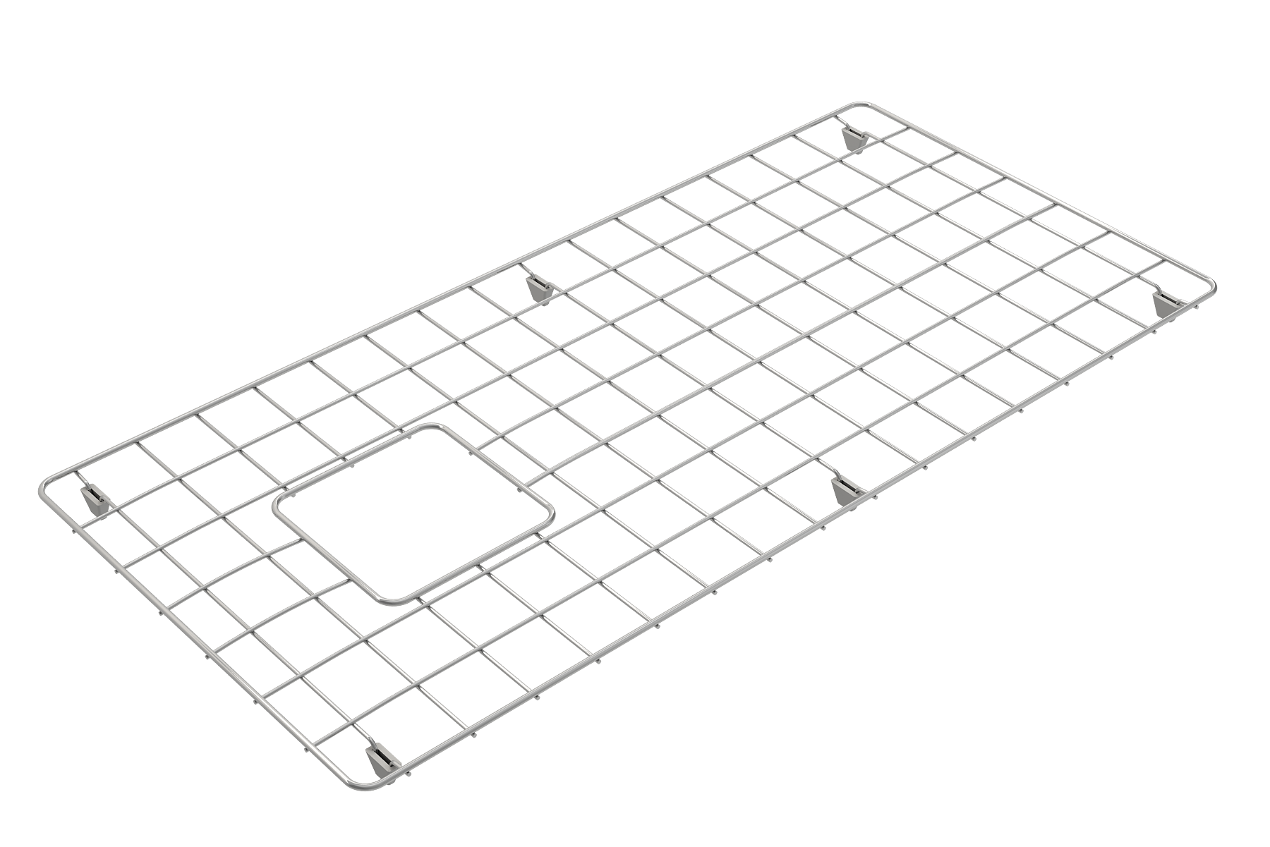 BOCCHI Stainless Steel Sink Grid for 36 in. 1354/1355/1505 Farmhouse Apron Front Fireclay Single Bowl Kitchen Sinks, 2300 0005