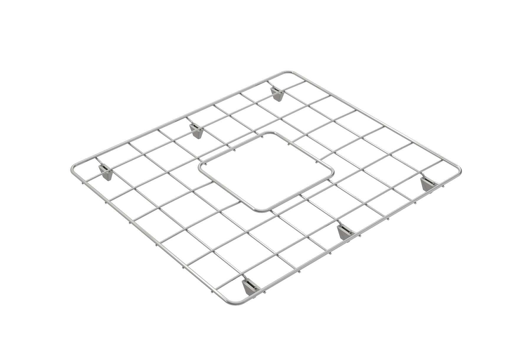 BOCCHI Stainless Steel Sink Grid for 20 in. 1136 Farmhouse Apron Front Fireclay Single Bowl Kitchen Sinks, 2300 0013