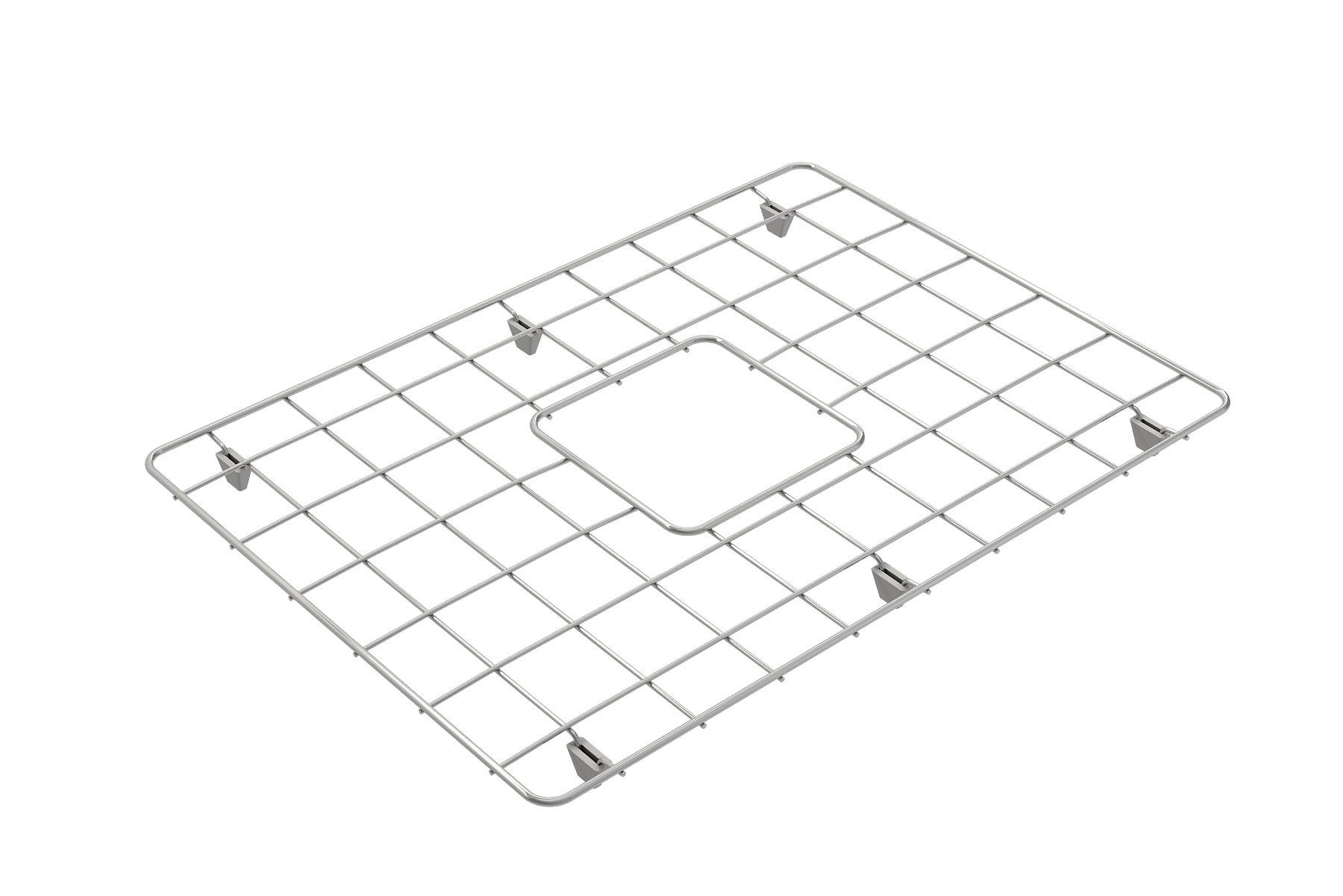 BOCCHI Stainless Steel Sink Grid for 24 in. 1137 Farmhouse Apron Front Fireclay Single Bowl Kitchen Sinks, 2300 0014