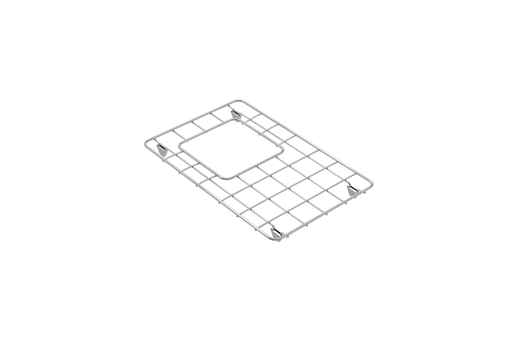 BOCCHI Stainless Steel Sink Grid for 33 in. 1506 Undermount Fireclay Double Bowl Kitchen Sinks, 2300 0034