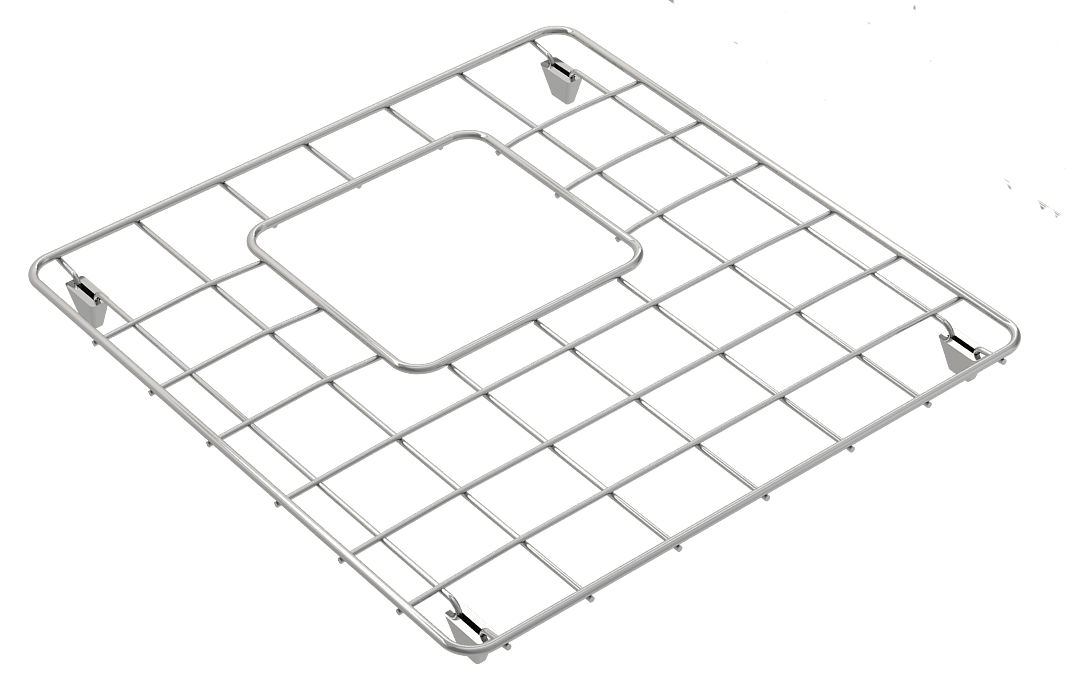 BOCCHI Stainless Steel Sink Grid for 34 in. 1501 Farmhouse Apron Front Fireclay Double Bowl Kitchen Sinks, 2300 0036