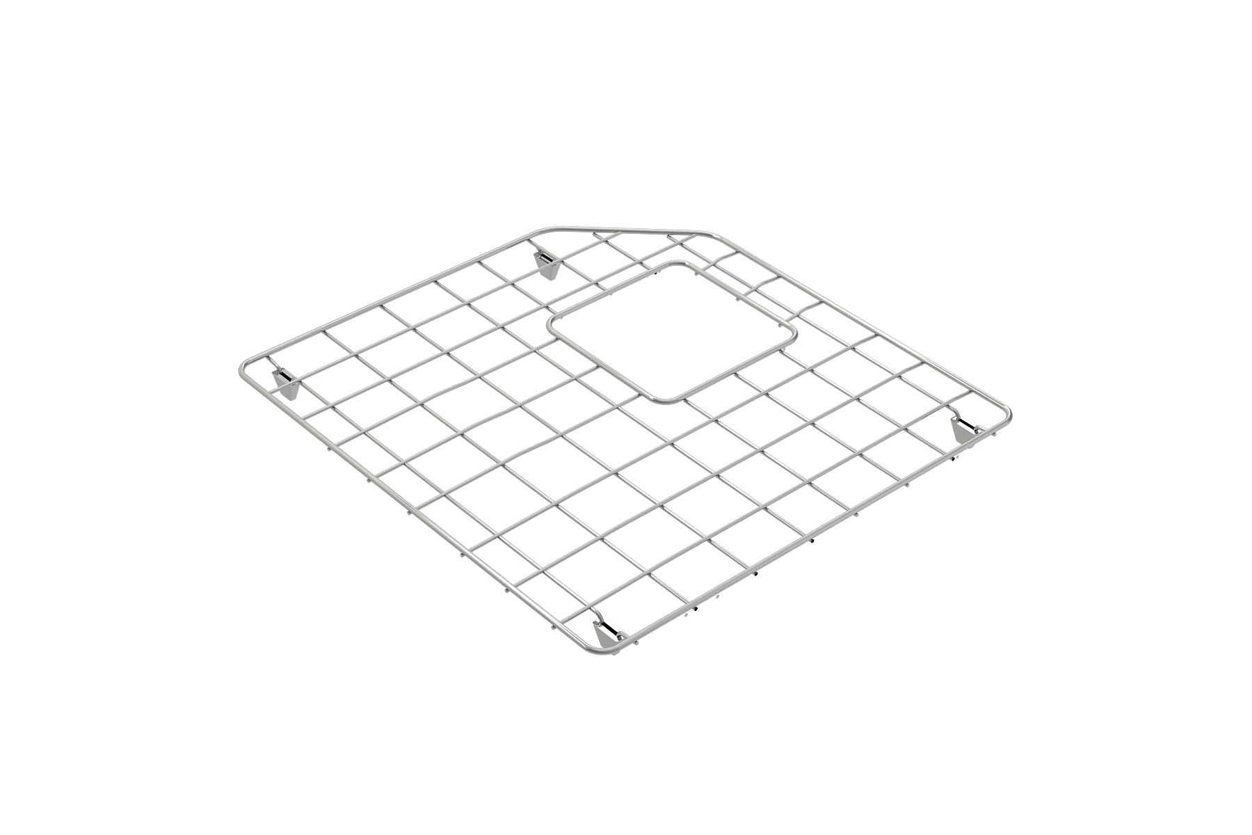BOCCHI Stainless Steel Sink Grid for 33 in. 1506 Undermount Fireclay Double Bowl Kitchen Sinks, 2300 0042